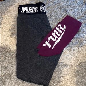 Victoria Secret PINK Leggings Grey, Maroon, White